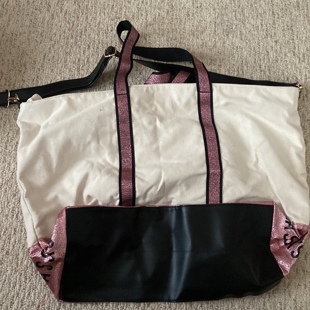 Huge Victoria Secret tote bag. Included cross body strap. - Picture 2 of 2